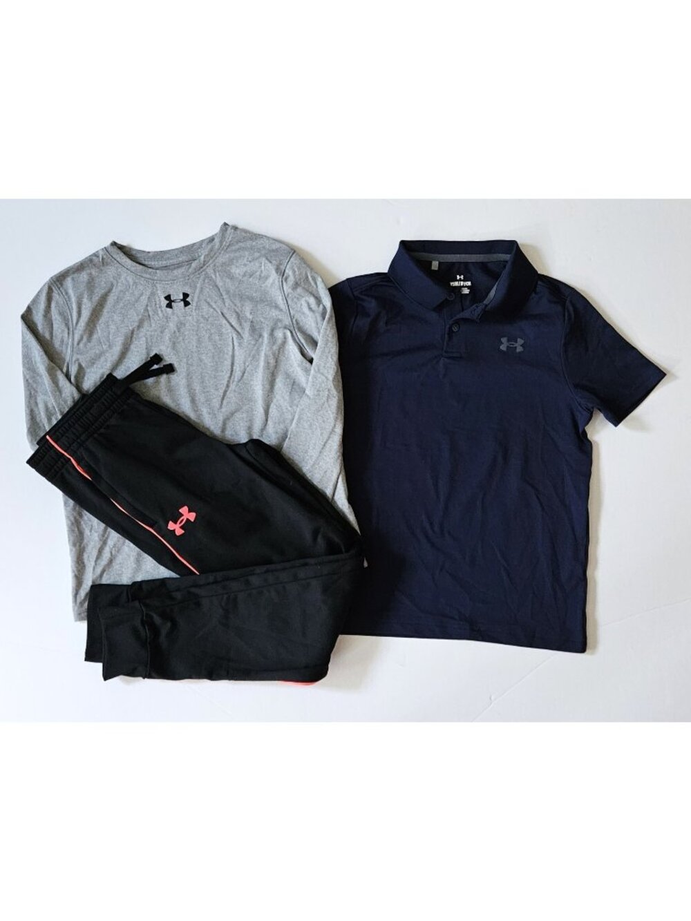 Under Armour Boys UA Polo Shirt Tee T-Shirt Top Pants Jogger Athletic Lot